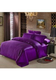 Resim Çift Kişilik Mavi Renk Pamuk Saten Nevresim Takımı Mavi 