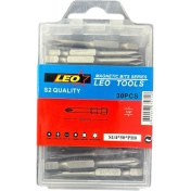 Resim Leo Ph0 50MM ¼’’ S2 Kalite Mıknatıslı Bits Yıldız Uç ( 30 Adet) 