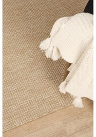 Resim Sisalux 3083 Bej Yuvarlak Sisal Dokuma Jüt Kilim Hav Toz Vermez Mutfak Oturma Odası Halısı Bej 