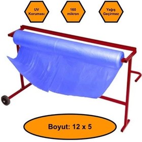 Resim 160 Micron Mavi Naylon Örtü, 12x5 Metre 