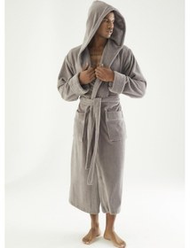 Resim Uzun Kapüşonlu Triga Bambu Cotton Bayan Bornoz Toupe Diğer 