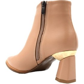 Resim ParkModa Kbt128 Kadın Topuk Detaylı Bot TEN Ten 