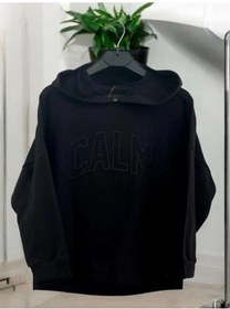 Resim Kız Çocuk Kapüşonlu Calm Kapartmalı Sweatshirt-14372 Siyah 