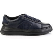 Resim Bambi Lacivert Hakiki Deri Erkek Sneaker E01600121640 