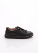 Resim Dgn Kadın Bağcıklı Düz Taban Sneaker Ayakkabı Hakiki Deri Siyah 26752623 