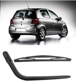 Resim Toyota Yaris 1999-2005 Arka Cam Silecek Kolu Ve Süpürgesi Kapak Takım 852410d010 Silecek 