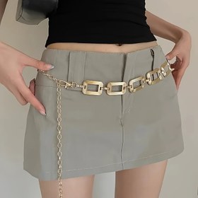 Resim Kadınlar için Çok Fonksiyonlu Boş Kare Metal Kemer, Yazlık Elbiseler veya Kot Pantolonlar için Şık bir Aksesuar, Cadılar Bayramı'nda. 