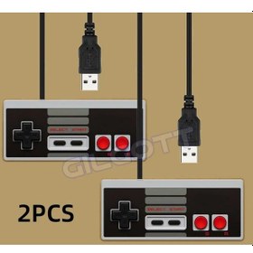 Resim 2pcs-2pcs Kablolu Usb Joystick Bilgisayar İçin Nes Usb Pc Gamepad Oyun Nes Oyunu Usb Denetleyici Oyun Joypad 