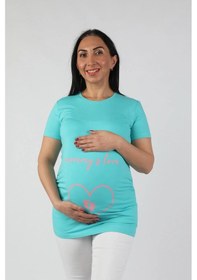 Resim Balins Hamile Mommy Love Tişört Pembe Baskılı 001 