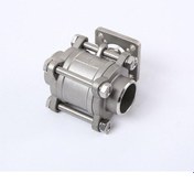 Resim Pazly 304 Ss Üç Parçalı Yüksek Platform Küresel Vana, İç Dişli/kaynaklı, Q11-16p 316 Mat. Dn20 316 Material Dn20 Threaded 