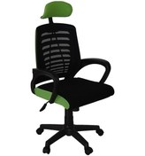 Resim Türksit Karizma File Müdür Koltuğu Plastik Ayak Siyah-f,yeşil Siyah-Yeşil 