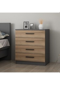 Resim Kale Şifonyer - Antrasit/Dore 