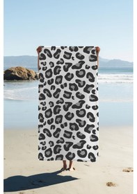 Resim Dijital Baskı Plaj Deniz Havlusu Leoparlı Desen Peştamal Hvl0017 Renkli 