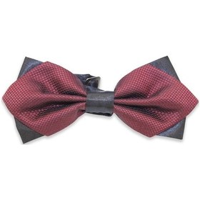 Resim Fitmens Erkek Papyon Armür Desenli Pn03 - Bordo Siyah - Bordo Siyah Bordo - Siyah 
