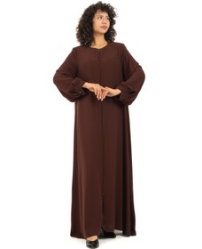 Resim derin store İnci İşleme Detaylı Geniş Kesim Bisiklet Yaka Ferace Elbise 