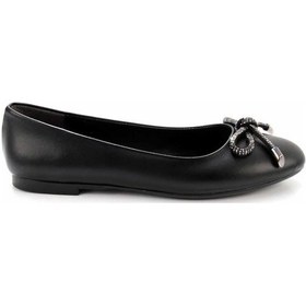 Resim Sanfa 01 Kadın Taşlı Bıyık Tokalı Babet Siyah Siyah 