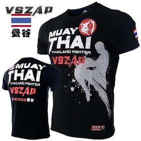Resim Snapbuyerkek Muay Thai T-shirt Spor Koşu Fitness Mma Boks Eğitim Gömleğialtın Altın 