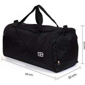 Resim Solo Bag Ayakkabı Gözlü Termoslu Büyük Boy Unisex Siyah Spor Fitness Ve Seyahat Çantası 