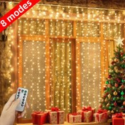 Resim LED Perde Dize Işıkları, Noel Çelenk Peri Işıkları, 8 Modlu USB Uzaktan Kumanda, Düğün Tatil Parti Yatak Odası Ev Dekorasyon Işıkları, 11 Çeşit Tatil Kullanımı Dize Işıkları ile Ulaşın 
