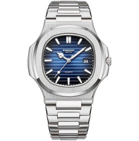 Resim Yeni Rahat İş Hareketi Saat Erkekler Lüks İzle Otomatik Saatler Erkek Moda 613-1silver Blue Altın 