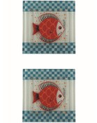 Resim Cam Banyo Gider Kapak Süsü 2 Adet Cam Gider Kapağı 10X10 CM Balı 