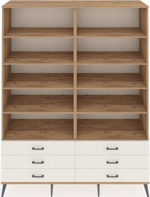 Resim Hyperion Gardrop 10 Raflı 6 Çekmeceli 176x44x221 Çam-çam/aytaşı Çam/aytaşı 