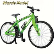 Resim Gençler için SUNGDOGIN DIY Parmak Dağ Bisikleti Modeli - Kontrollü Pedal Hareketi, Beyaz Vurgularla Limon Yeşili Mini Dağ Yarışı Bisiklet Süsü, Dayanıklı Plastik, Her Mevsim Oyun 