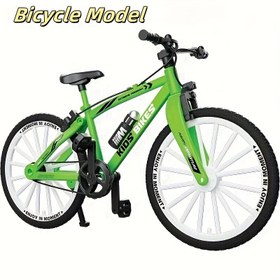 Resim Gençler için SUNGDOGIN DIY Parmak Dağ Bisikleti Modeli - Kontrollü Pedal Hareketi, Beyaz Vurgularla Limon Yeşili Mini Dağ Yarışı Bisiklet Süsü, Dayanıklı Plastik, Her Mevsim Oyun 