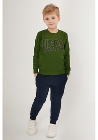 Resim U.s. Polo Assn Strip Yeşil Erkek Çocuk Eşofman Takımı 