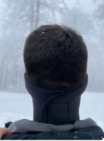 Resim ebakbak Motosiklet Yüz Boyun Koruyucu Neopren Maske Kulak Ve Göğüs Korumalı Rüzgar Maskesi Çift Taraflı 