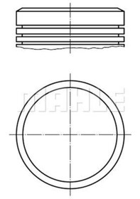 Resim MAHLE 0400200 Piston + Segman Std 75 Mm ( Peugeot : 106 206 Tu3 Jpl4 Euro 4 ) 0111AT 0111Z7 (WK768517) (Fiyat:4 Adet İçindir) 