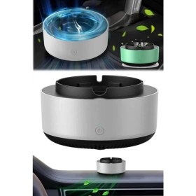 Resim Elektronik Akıllı Küllük Hava Temizleyici Kokusuz Kül Tablası Anti-Duman 