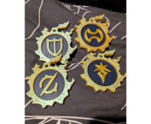 Resim Noctabir Final Fantasy Xıv Tank Jetonları/anahtarlıklar (Silahkıran, Paladin, Savaşçı, Kara Şövalye) 