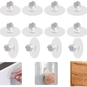 Resim Delixa AEE® 10 Adet Çok Amaçlı Yapışkanlı Askı Kulp Tutamaç Tokmak Kapı Pencere Dolap Çekmece Klozet Kapağı 