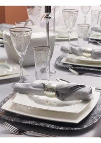 Resim Emsan Forever Leila 60 Parça 12 Kişilik Yemek Takımı 