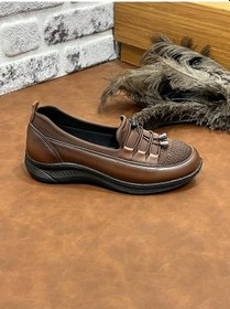 Resim Deritarz Ortopedik Taşlı Rahat Yumuşak Lioss Kadın Anne Ayakkabısı Taba 