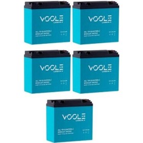 Resim Tnl Voole 12v 24 Amper Dik Elektrikli Bisiklet Aküsü 5'lü Paket 