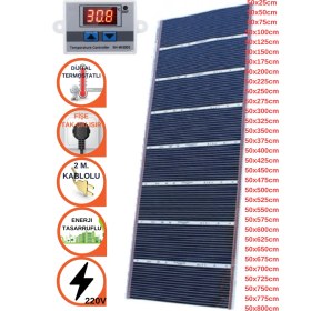 Resim Dijital Termostatlı Halı Altı Karbon Isıtıcı Film 50X225CM 