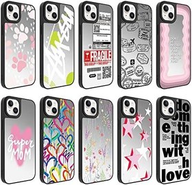 Resim Aksesuarcim Apple iPhone 11 ile Uyumlu Kılıf Aynalı Parlak Desenli Figürlü Kamera Lens Korumalı Kapak Mirror Seyahat 