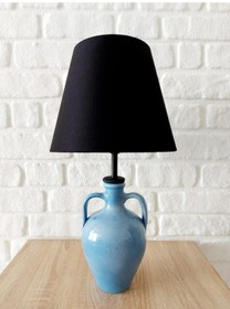 Resim Retro Now Mavi Renk Amfora Aykli Abajur 