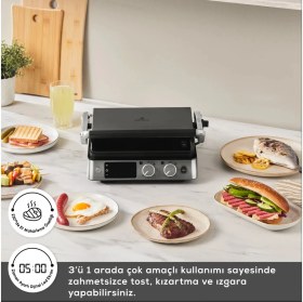 Resim Özbience 2'li Isı Kontrollü Premium Izgara ve Tost Makinesi 2000W Dijital Ekran 
