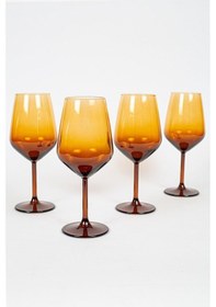 Resim Rakle New Iconic 4'lü Su Kadehi Seti Amber 490 Cc Renkli 