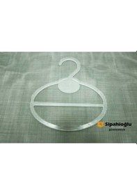 Resim Şeffaf Eşarp Paşmina Askısı Elbise Askısı 50 Adet Şeffaf 