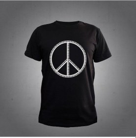Resim Herşey Nota Barış Simgesi T-shirt Piyano Unisex Siyah 001 