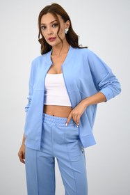 Resim Koza Butik Kadın Bol Paça Fermuarlı Eşofman Takımı 4144-25 