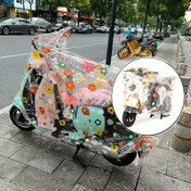 Resim Su Geçirmez Motosiklet Yağmur Kılıfı - Çiçek Desenli, Dayanıklı PVC, Toz Geçirmez ve Hava Koşullarına Dayanıklı, Seyahat ve Açık Hava Aktiviteleri için İdeal, Motosikletleri Yağ ve Kar Danışmanlığından Korur, Aksesuar|Çiçek Desenli Kılıf|Canlı Baskı Bitiriş 