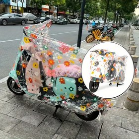 Resim Su Geçirmez Motosiklet Yağmur Kılıfı - Çiçek Desenli, Dayanıklı PVC, Toz Geçirmez ve Hava Koşullarına Dayanıklı, Seyahat ve Açık Hava Aktiviteleri için İdeal, Motosikletleri Yağ ve Kar Danışmanlığından Korur, Aksesuar|Çiçek Desenli Kılıf|Canlı Baskı Bitiriş 
