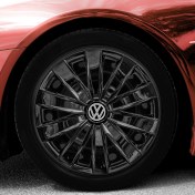 Resim Whigor Volkswagen Bora 16 Inç Uyumlu Jant Kapağı Amblemli Piano Black 4'lü Takım 213 