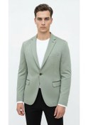 Resim Plus Scorpion Haki Erkek İtalyan Kesim Blazer Ceket Kol Yamali, Slim Fit, Şık Ve Modern Tasarım Haki Yeşil 