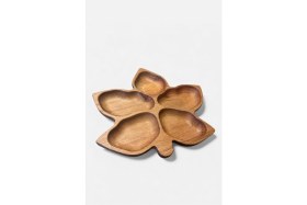 Resim Ayd Ahşap Kayın Ağacı 5 Bölmeli Ahşap Sunum Tabak | Doğal Masif, 18 mm Kalınlık, 14.3 mm Derinlik | Servis ve Kahvaltılık 